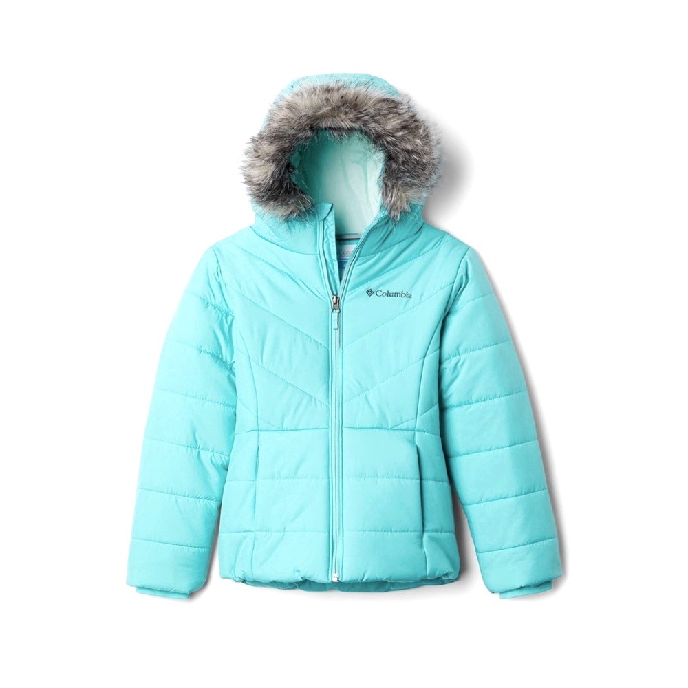 NEW! Columbia Girls Katelyn Crest Jacket Puffer Omni Shield Dolphin Blue SZ 6